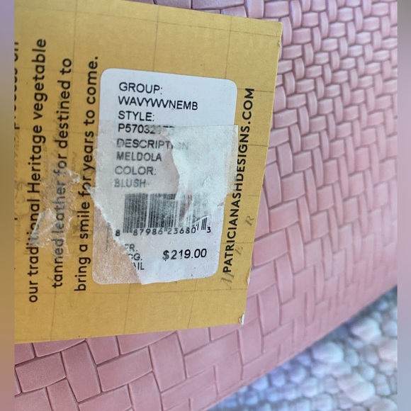 Patricia Nash-Blush Pink•Wavy Woven• Meldola c/b Satchel•NWT! - Picture 11 of 11